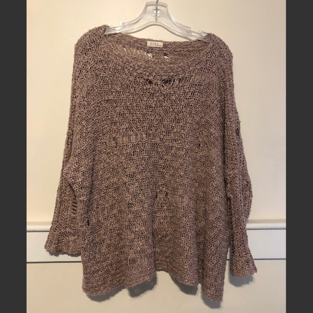 Rose-color knit sweater